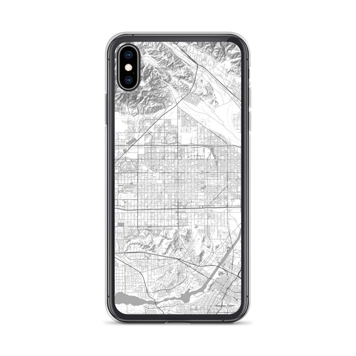 Custom iPhone XS Max Fontana California Map Phone Case in Classic