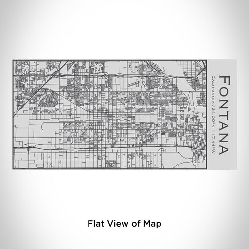 Rendered View of Fontana California Map Engraving on 17oz Stainless Steel Insulated Cola Bottle