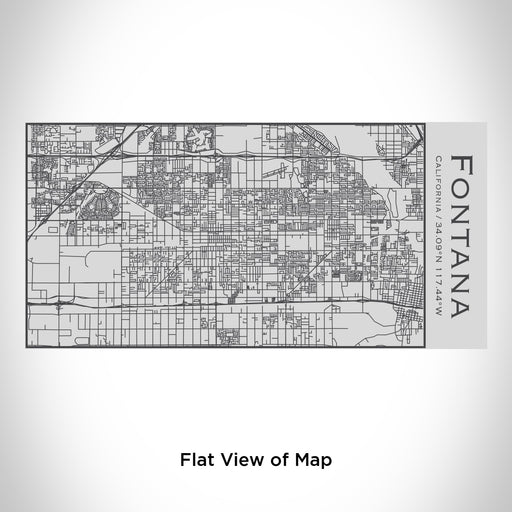 Rendered View of Fontana California Map Engraving on 17oz Stainless Steel Insulated Cola Bottle