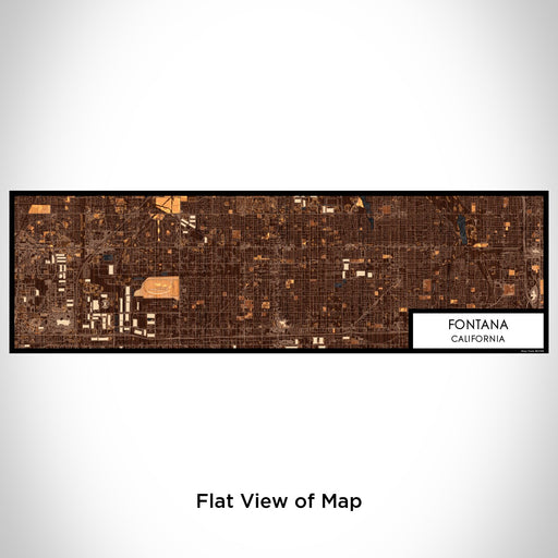 Flat View of Map Custom Fontana California Map Enamel Mug in Ember