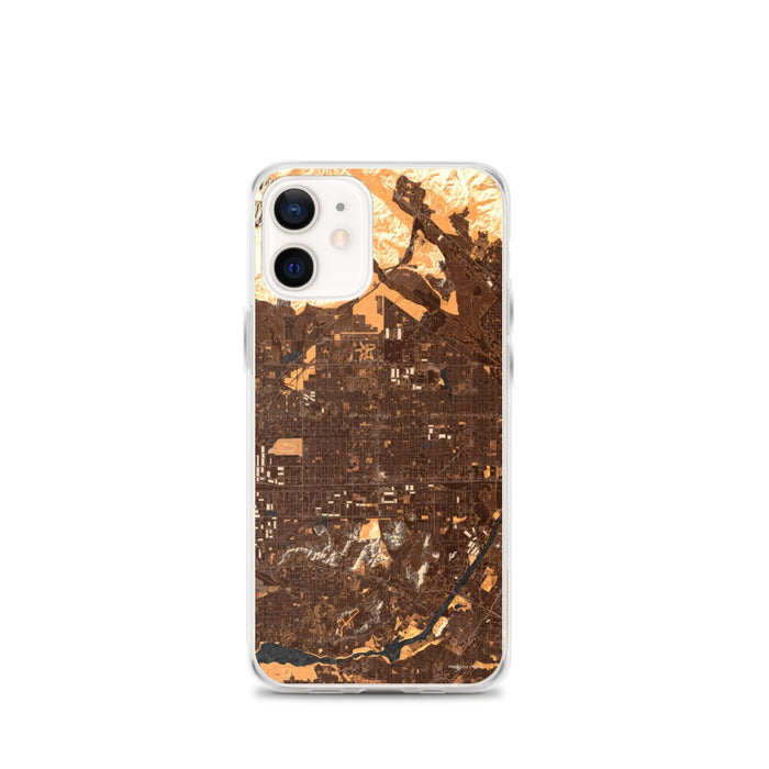 Custom iPhone 12 mini Fontana California Map Phone Case in Ember