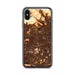 Custom iPhone X/XS Fontana California Map Phone Case in Ember