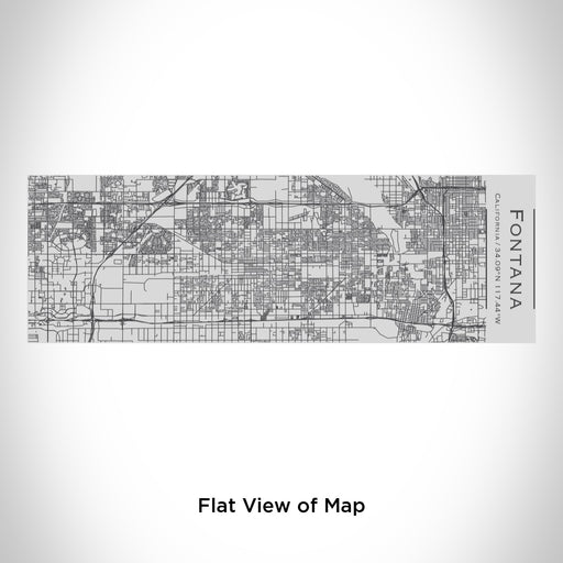 Rendered View of Fontana California Map Engraving on 10oz Stainless Steel Insulated Cup with Sipping Lid