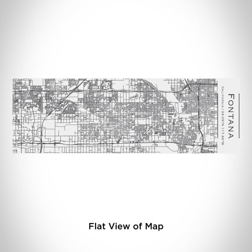 Rendered View of Fontana California Map Engraving on 10oz Stainless Steel Insulated Cup with Sliding Lid in White