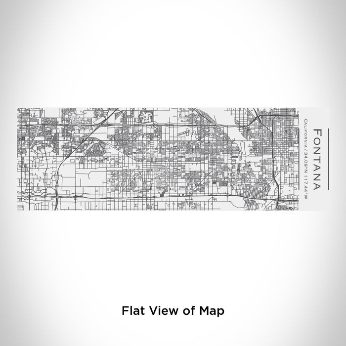 Rendered View of Fontana California Map Engraving on 10oz Stainless Steel Insulated Cup with Sliding Lid in White