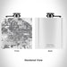 Rendered View of Fontana California Map Engraving on 6oz Stainless Steel Flask in White