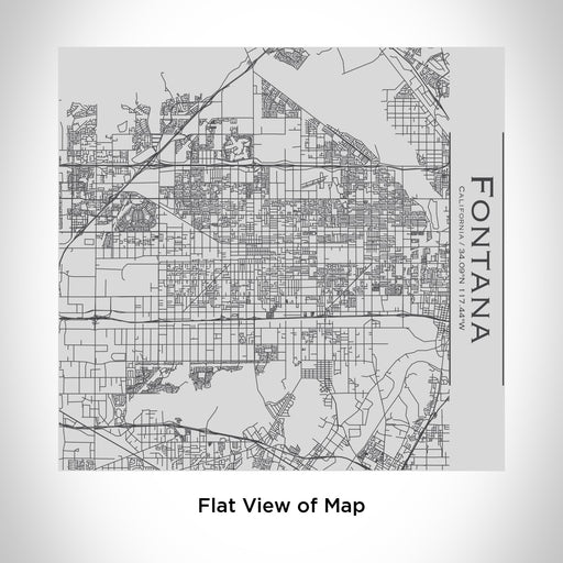 Rendered View of Fontana California Map Engraving on 17oz Stainless Steel Insulated Tumbler