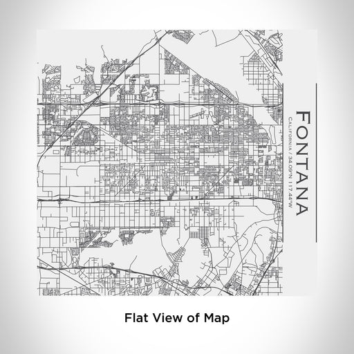 Rendered View of Fontana California Map Engraving on 17oz Stainless Steel Insulated Tumbler in White