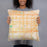 Person holding 18x18 Custom Fontana California Map Throw Pillow in Watercolor