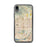 Custom iPhone XR Fontana California Map Phone Case in Woodblock