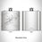 Rendered View of Forks Washington Map Engraving on 6oz Stainless Steel Flask