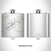 Rendered View of Forks Washington Map Engraving on 6oz Stainless Steel Flask