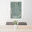 24x36 Fort Collins Colorado Map Print Portrait Orientation in Afternoon Style Behind 2 Chairs Table and Potted Plant