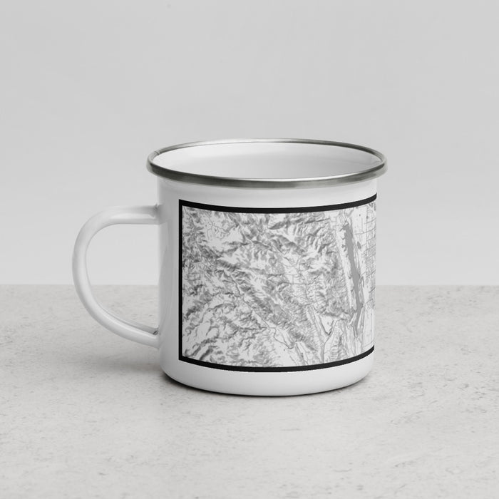 Left View Custom Fort Collins Colorado Map Enamel Mug in Classic