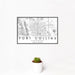12x18 Fort Collins Colorado Map Print Landscape Orientation in Classic Style With Small Cactus Plant in White Planter