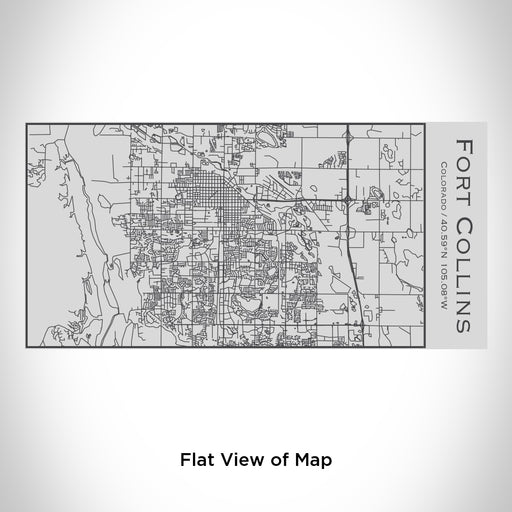 Rendered View of Fort Collins Colorado Map Engraving on 17oz Stainless Steel Insulated Cola Bottle
