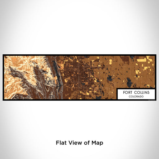 Flat View of Map Custom Fort Collins Colorado Map Enamel Mug in Ember
