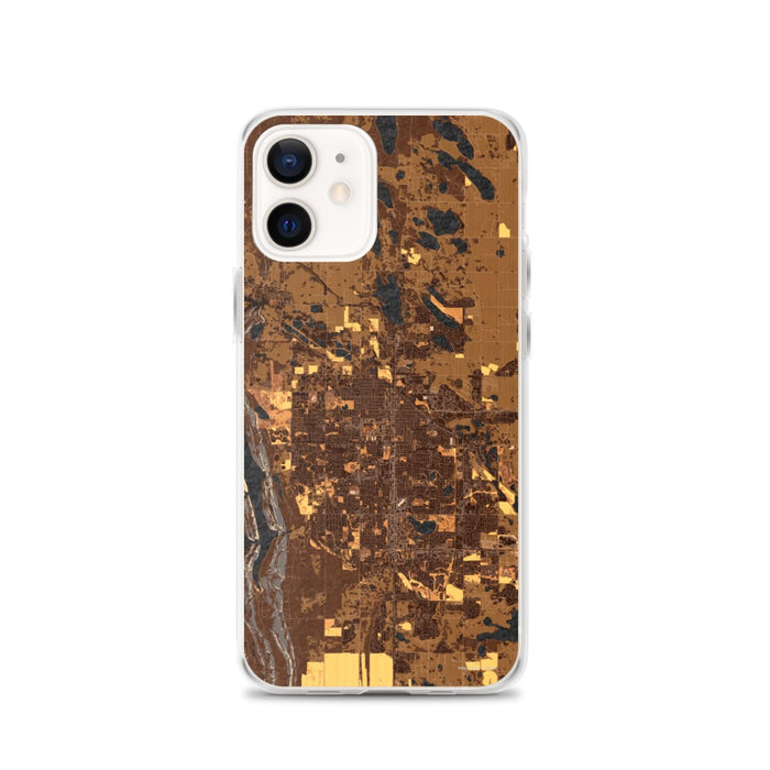 Custom Fort Collins Colorado Map iPhone 12 Phone Case in Ember