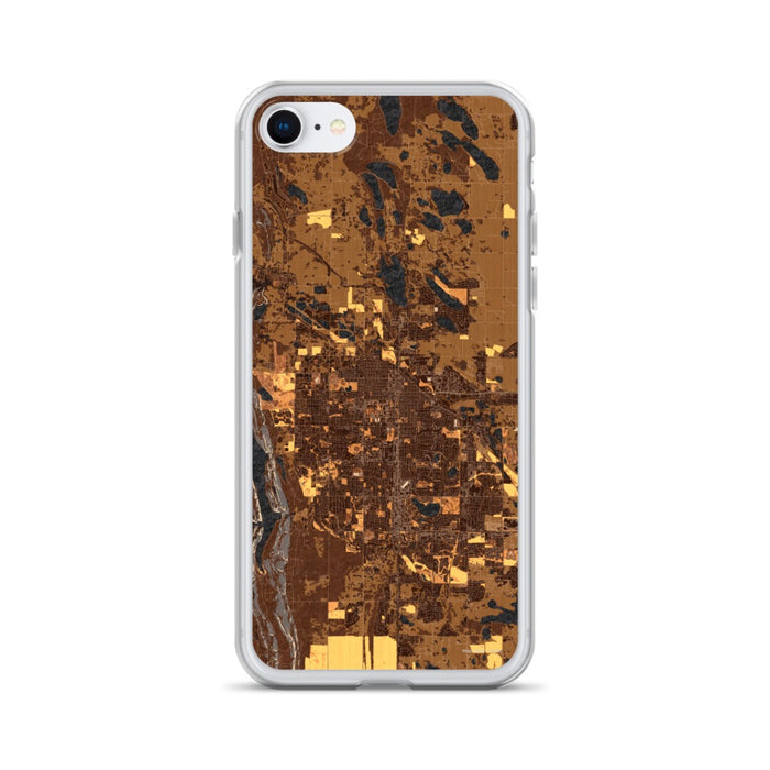 Custom Fort Collins Colorado Map iPhone SE Phone Case in Ember