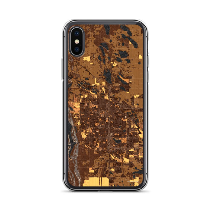 Custom Fort Collins Colorado Map Phone Case in Ember