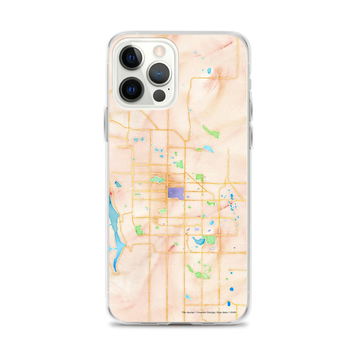 Custom Fort Collins Colorado Map iPhone 12 Pro Max Phone Case in Watercolor