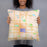 Person holding 18x18 Custom Fort Collins Colorado Map Throw Pillow in Watercolor