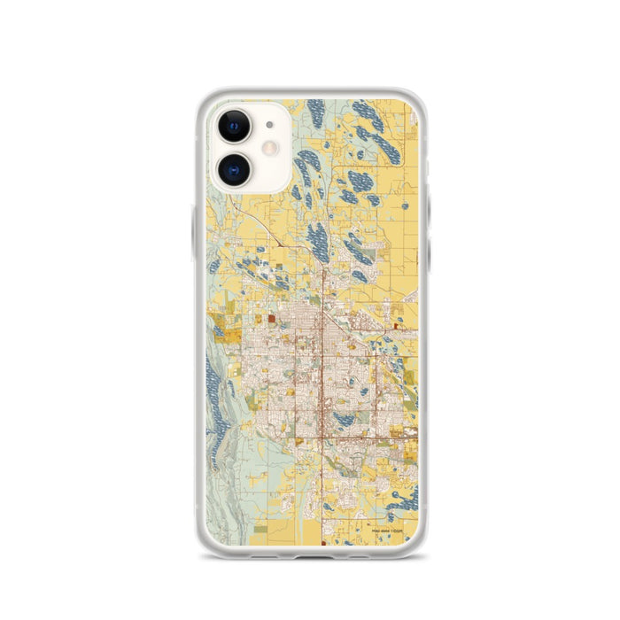Custom Fort Collins Colorado Map Phone Case in Woodblock