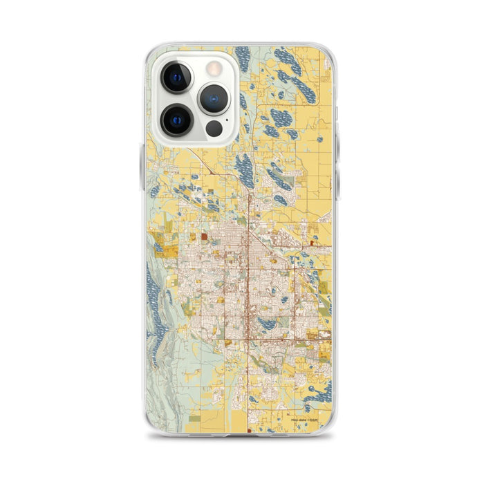 Custom Fort Collins Colorado Map iPhone 12 Pro Max Phone Case in Woodblock