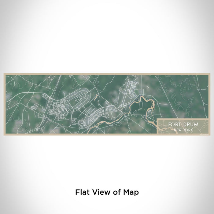 Flat View of Map Custom Fort Drum New York Map Enamel Mug in Afternoon