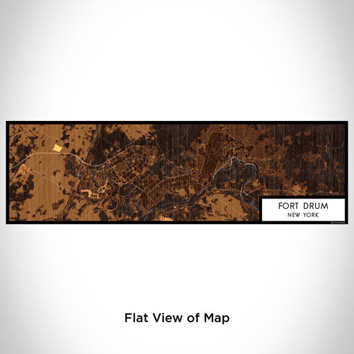 Flat View of Map Custom Fort Drum New York Map Enamel Mug in Ember