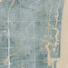 Fort Lauderdale Florida Map Print in Afternoon Style Zoomed In Close Up Showing Details