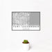 12x18 Fort Lauderdale Florida Map Print Landscape Orientation in Classic Style With Small Cactus Plant in White Planter