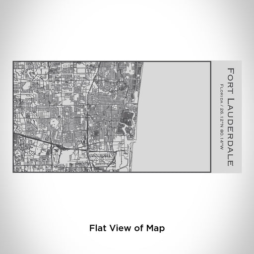 Rendered View of Fort Lauderdale Florida Map Engraving on 17oz Stainless Steel Insulated Cola Bottle