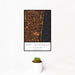 12x18 Fort Lauderdale Florida Map Print Portrait Orientation in Ember Style With Small Cactus Plant in White Planter
