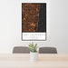 24x36 Fort Lauderdale Florida Map Print Portrait Orientation in Ember Style Behind 2 Chairs Table and Potted Plant