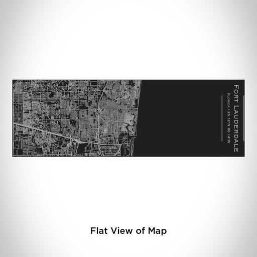 Rendered View of Fort Lauderdale Florida Map Engraving on 10oz Stainless Steel Insulated Cup with Sliding Lid in Black