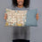 Person holding 20x12 Custom Fort Lauderdale Florida Map Throw Pillow in Woodblock