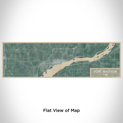 Flat View of Map Custom Fort Madison Iowa Map Enamel Mug in Afternoon