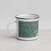 Left View Custom Fort Madison Iowa Map Enamel Mug in Afternoon