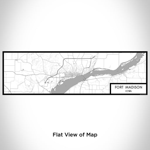 Flat View of Map Custom Fort Madison Iowa Map Enamel Mug in Classic