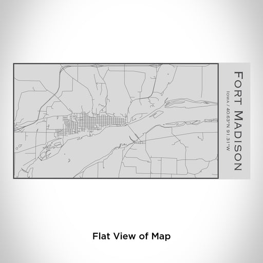 Rendered View of Fort Madison Iowa Map Engraving on 17oz Stainless Steel Insulated Cola Bottle