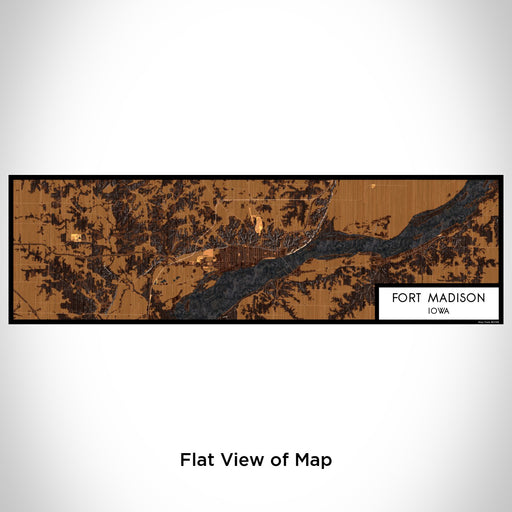 Flat View of Map Custom Fort Madison Iowa Map Enamel Mug in Ember