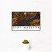 12x18 Fort Madison Iowa Map Print Landscape Orientation in Ember Style With Small Cactus Plant in White Planter