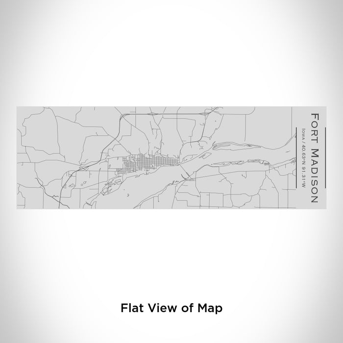 Rendered View of Fort Madison Iowa Map Engraving on 10oz Stainless Steel Insulated Cup with Sipping Lid