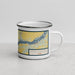 Right View Custom Fort Madison Iowa Map Enamel Mug in Woodblock