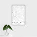 16x24 Fort Mill South Carolina Map Print Portrait Orientation in Classic Style With Tropical Plant Leaves in Water