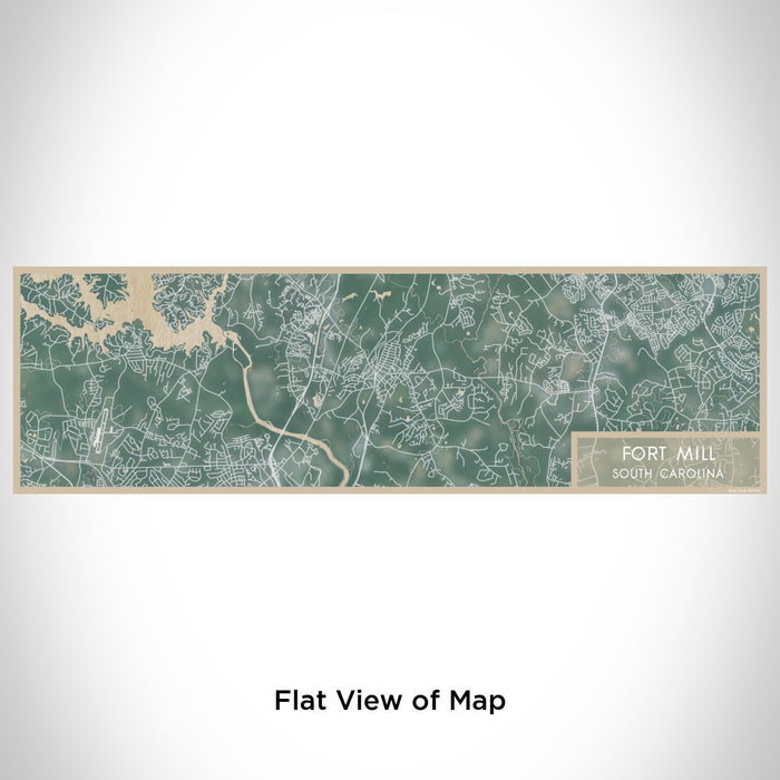 Flat View of Map Custom Fort Mill South Carolina Map Enamel Mug in Afternoon