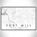 Fort Mill South Carolina Map Print Landscape Orientation in Classic Style With Shaded Background