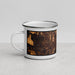 Left View Custom Fort Mill South Carolina Map Enamel Mug in Ember