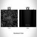 Rendered View of Fort Mill South Carolina Map Engraving on 6oz Stainless Steel Flask in Black